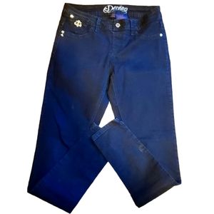 NWOT Dereon Skinny Black Embellished Jeans 9/10 Long Length